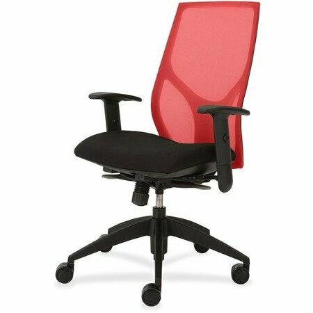 9TO5 SEATING Task Chair, Full Synchro, Hgt-adj T-Arms, 25inx26inx39in-46in, RD/ON NTF1460Y3A8M501